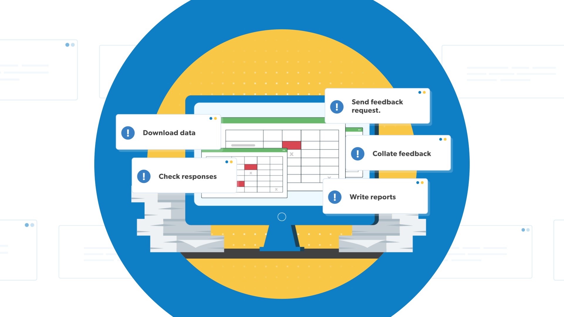 Manual training feedback management with spreadsheets and reports outside a TMS system